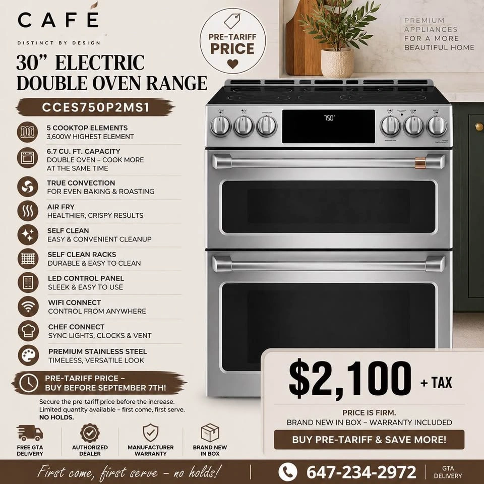 Café 30” Electric Double Oven Range - photo 2