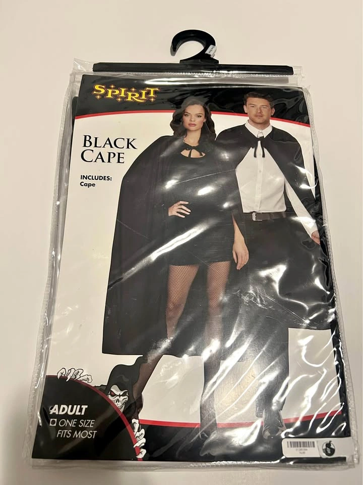 Spirit Halloween Adult Black Cape