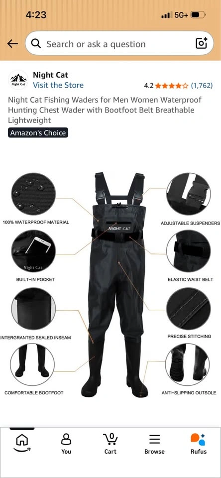 Night Cat Chest Waders - photo 4