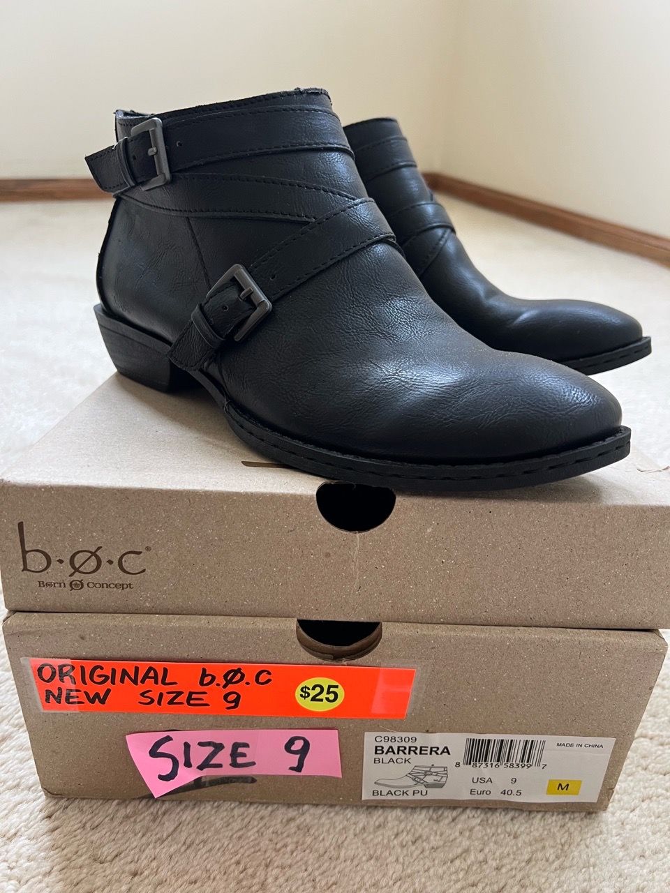 ORIGINAL B.O.C SIZE 9 LADIES BOOTIE SHOES