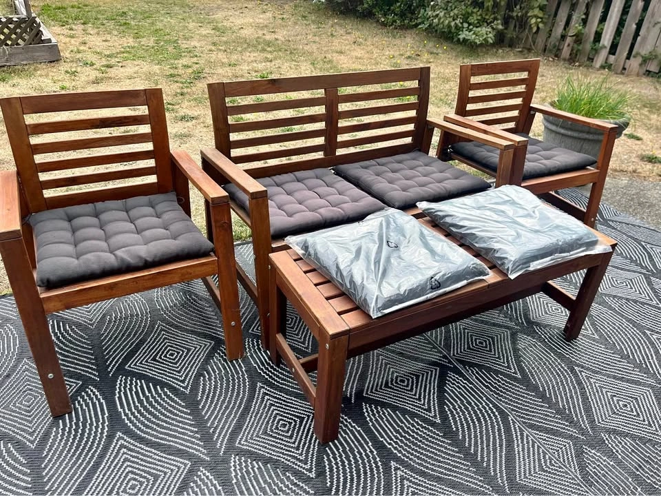 (can deliver) IKEA ÄPPLARÖ Benches & Armchairs + Cushions