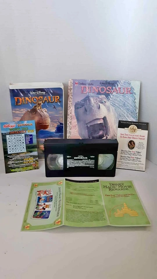 Disney Dinosaur VHS and Golden Books Bundle