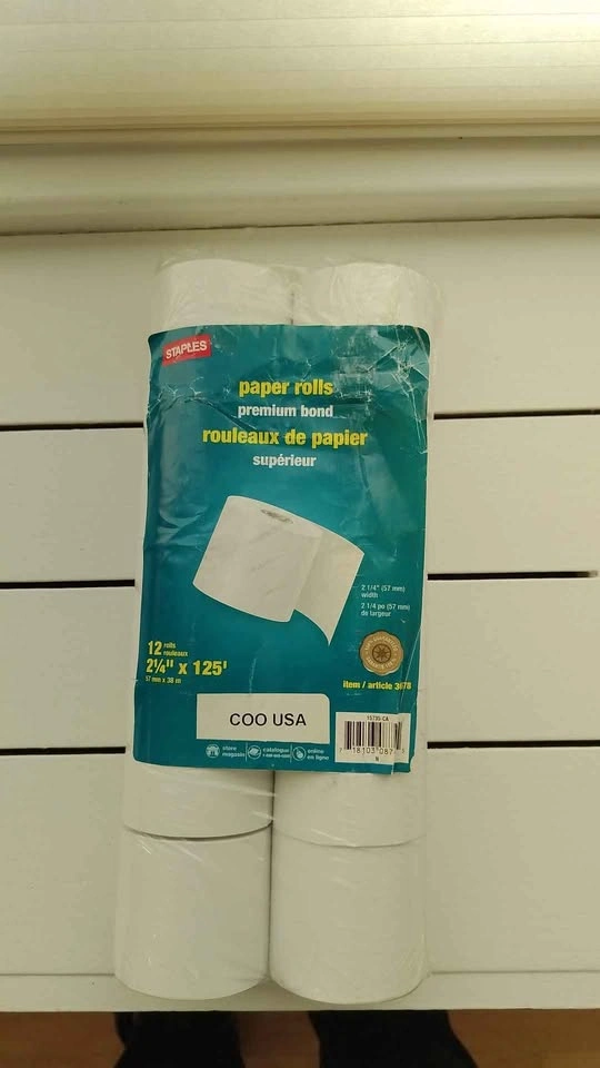 12 Paper Rolls 2 1/4" X 125' for Adding machine - photo 2