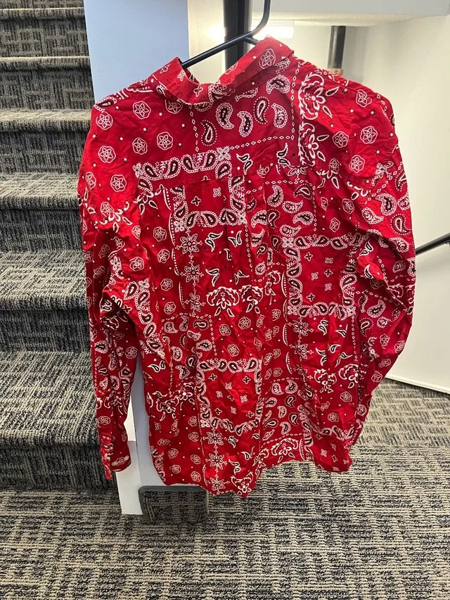 Red Bandana Paisley Button Up - photo 2