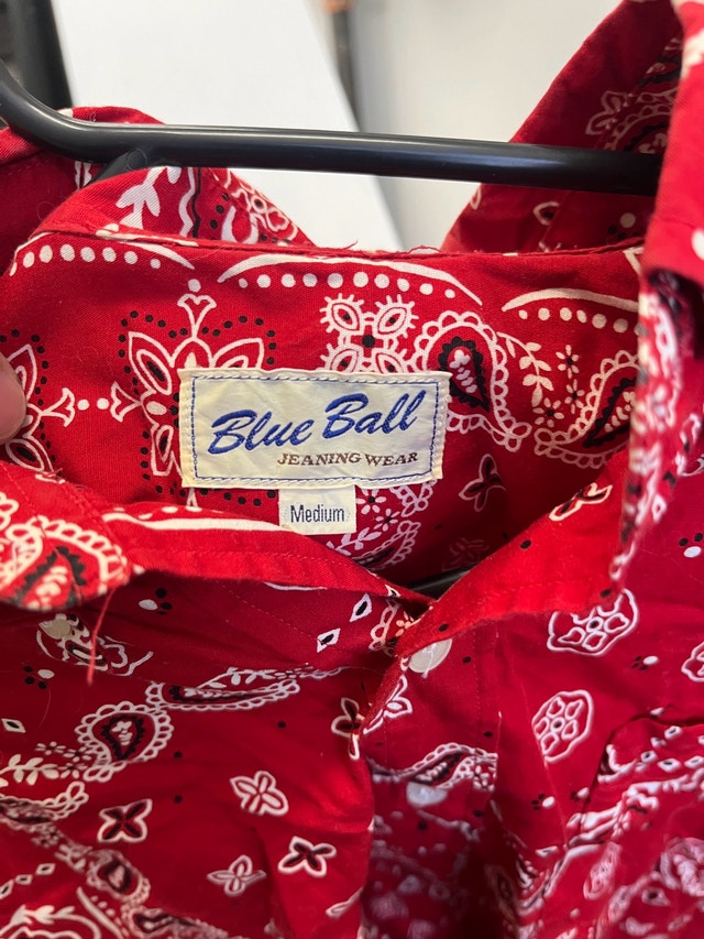Red Bandana Paisley Button Up - photo 3