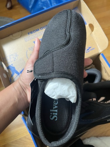 Silverts Adaptive Black Knit Hook & Loop Casual Sneaker US 6 - photo 3