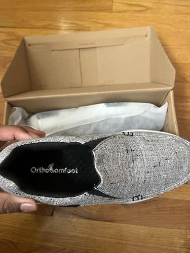 OrthoComfoot Men's Gray Slip-On Low Top Athletic Sneaker - photo 2