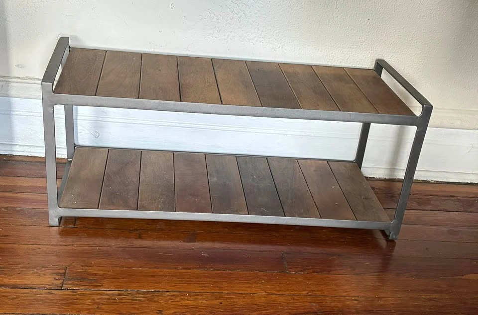 West Elm shoes/ book shelf - photo 3