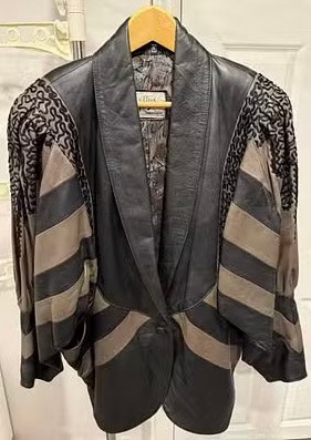 Vintage 1980s Leather Skirt and Jacket Set-Etches Leder