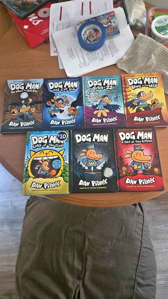 7 Hardcover Dog Man book bundle, $25 OBO, need gone ASAP