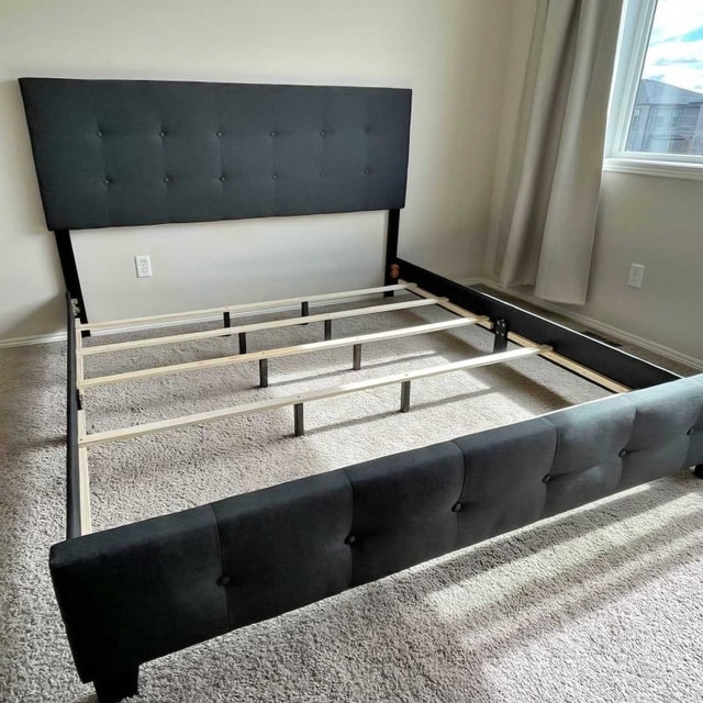 Delivery Available: King Size upholstered bed frame