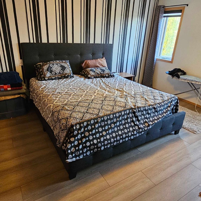Delivery Available: King Size bed frame and box springs