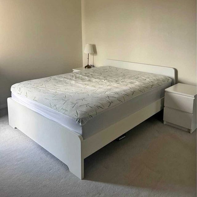 Delivery Available: Queen Sizebed frame, mattress, 1 nightstand - photo 3