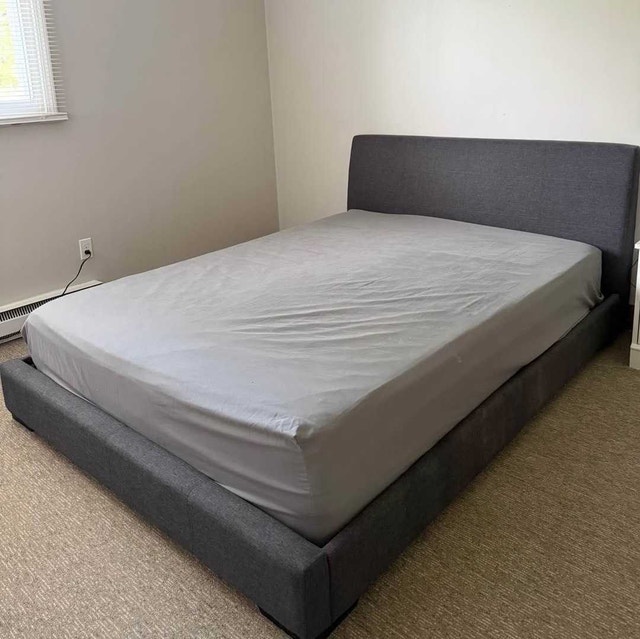 Delivery Available: Queen Size bed frame, Mattress