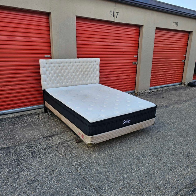 Delivery Available: Queen Bed Frame, Headboard, Box spring