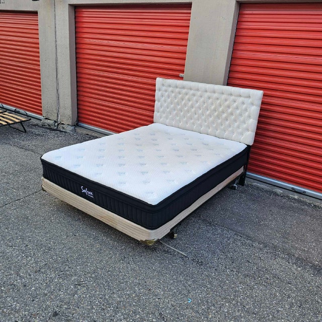 Delivery Available: Queen Bed Frame, Headboard, Box spring - photo 2