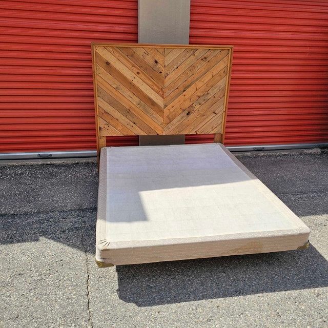 Queen Size Bed Frame, Headboard, and Box Spring - photo 3