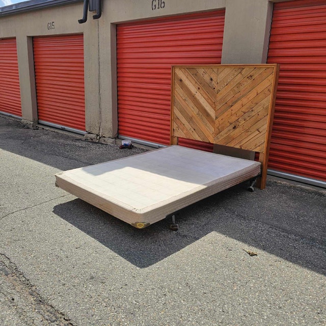 Queen Size Bed Frame, Headboard, and Box Spring - photo 4