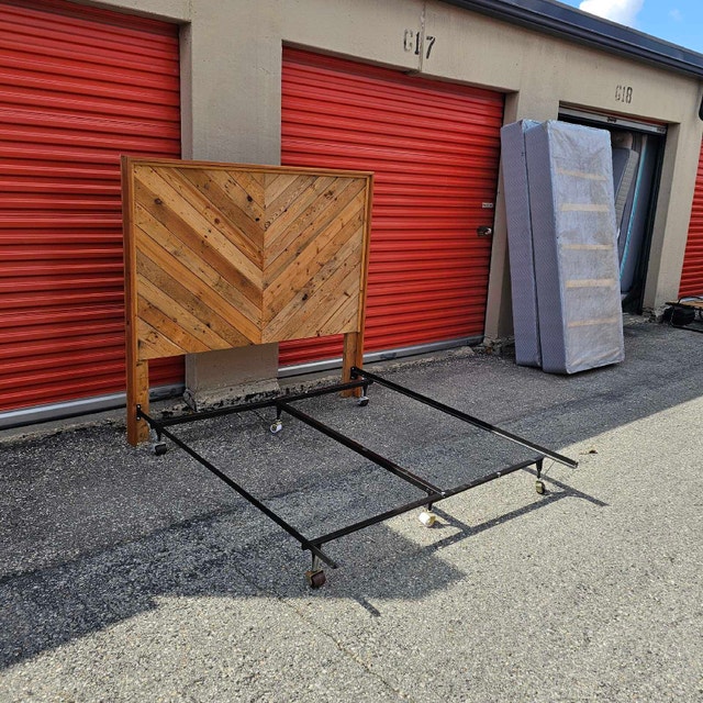 Queen Size Bed Frame, Headboard, and Box Spring - photo 5