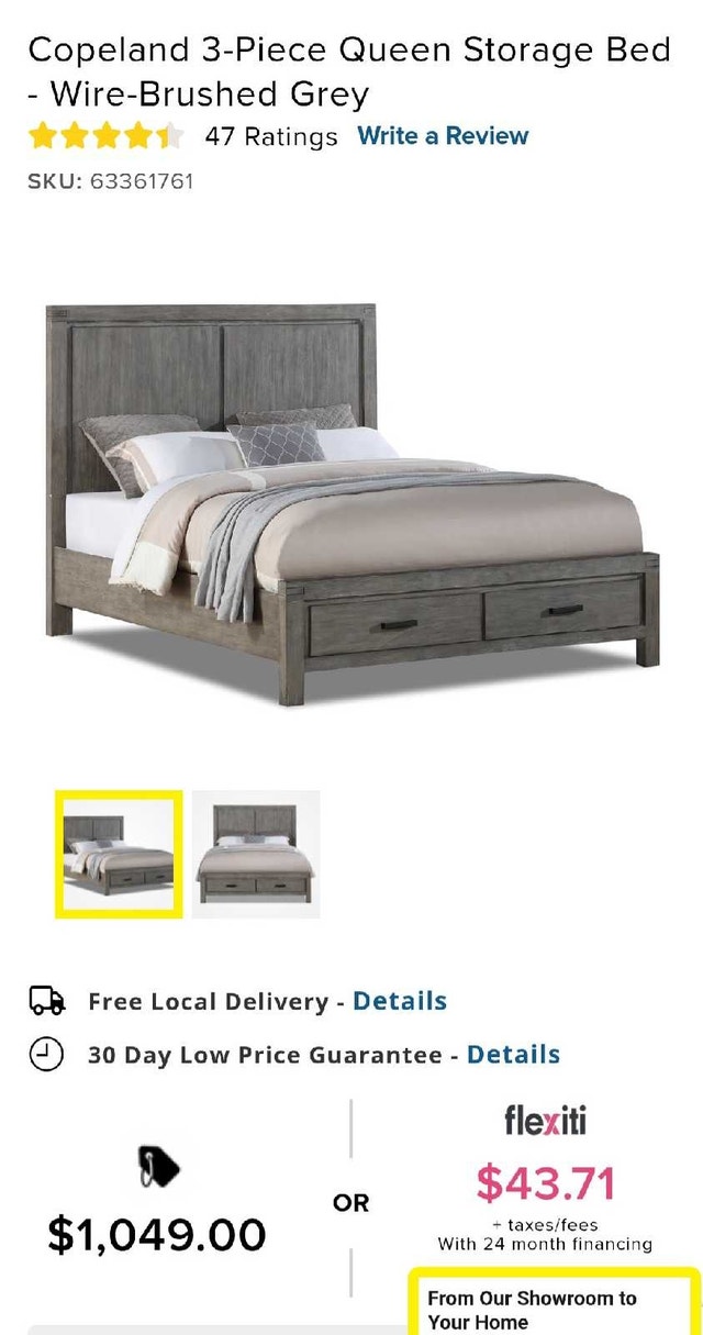 Delivery Available: Queen Size bed frame with 2 Storage drawers - photo 2