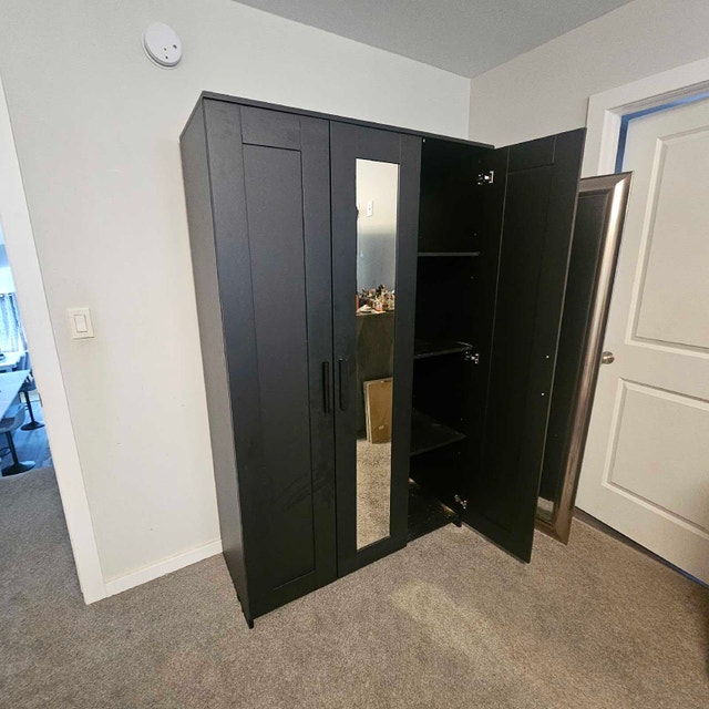 Delivery Available: Black 3 door Wardrobe