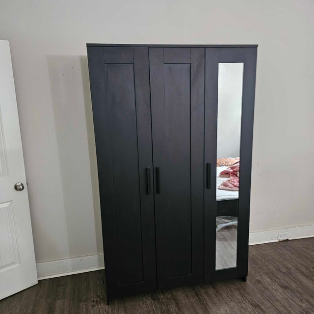 Delivery Available: Black 3 door Wardrobe - photo 2