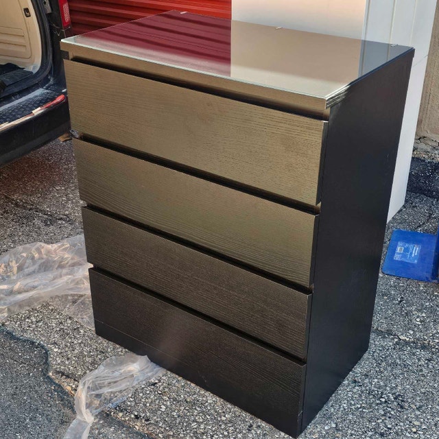 Delivery Available: Dresser with Glass Top Protector