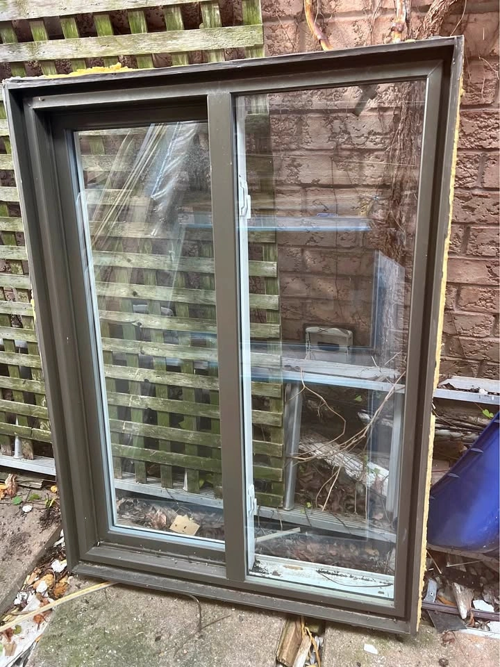 Dark Brown Single Sliding Window