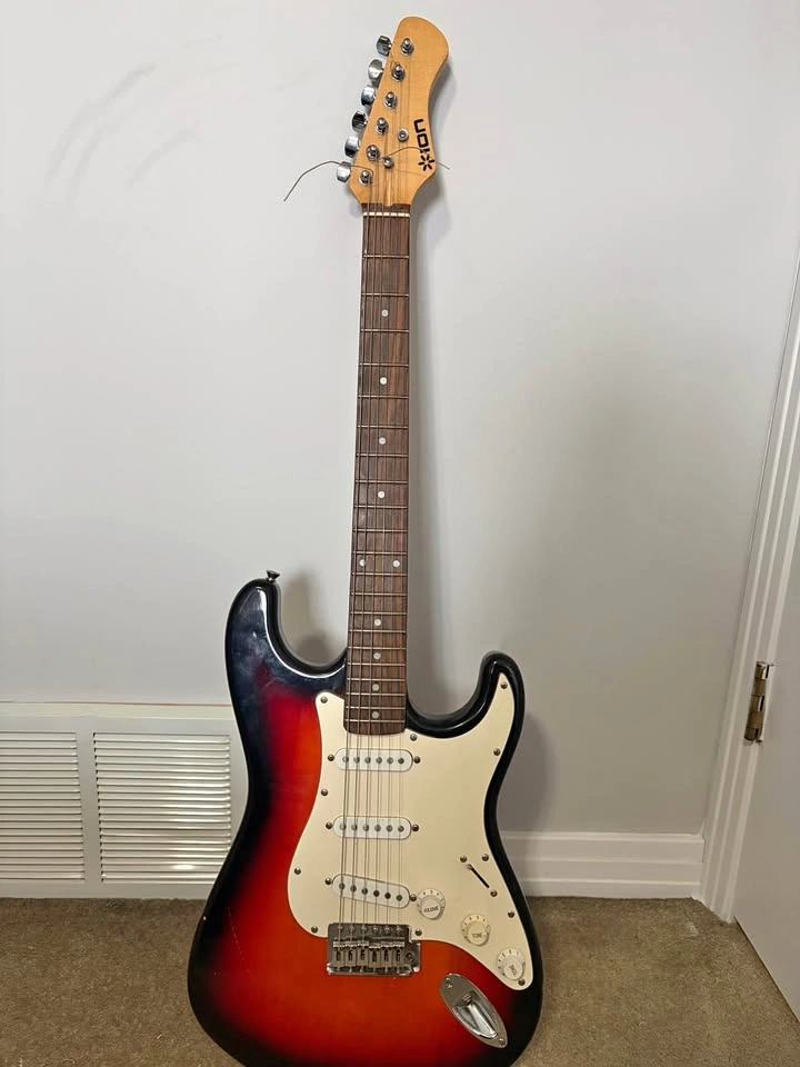 ION Sunburst Electric Guitar with Amplifier