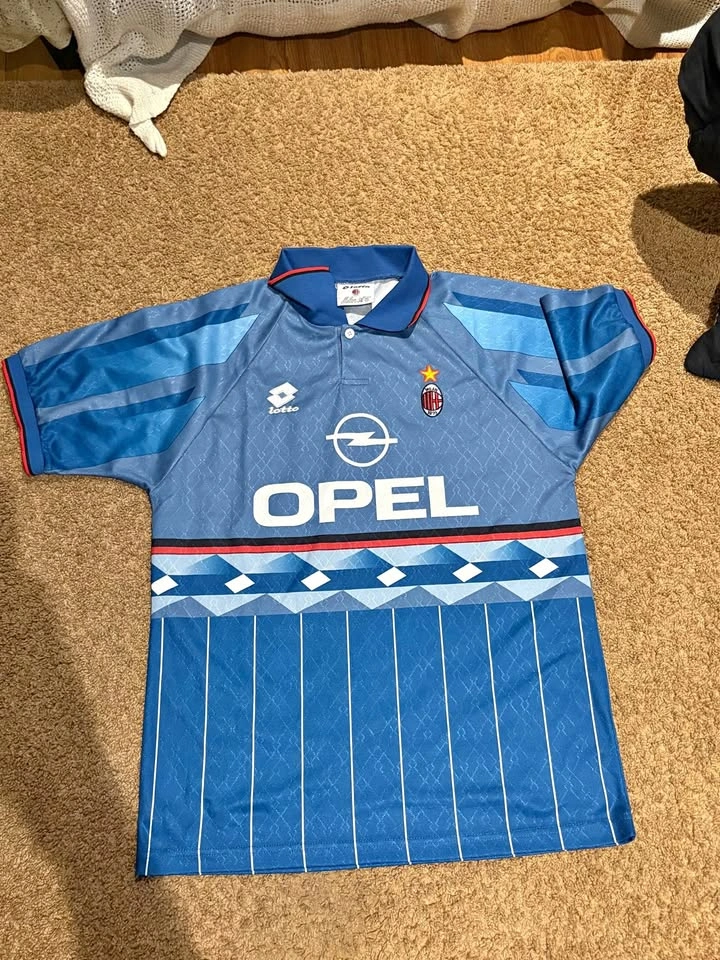 Vintage Lotto AC Milan Opel Soccer Jersey