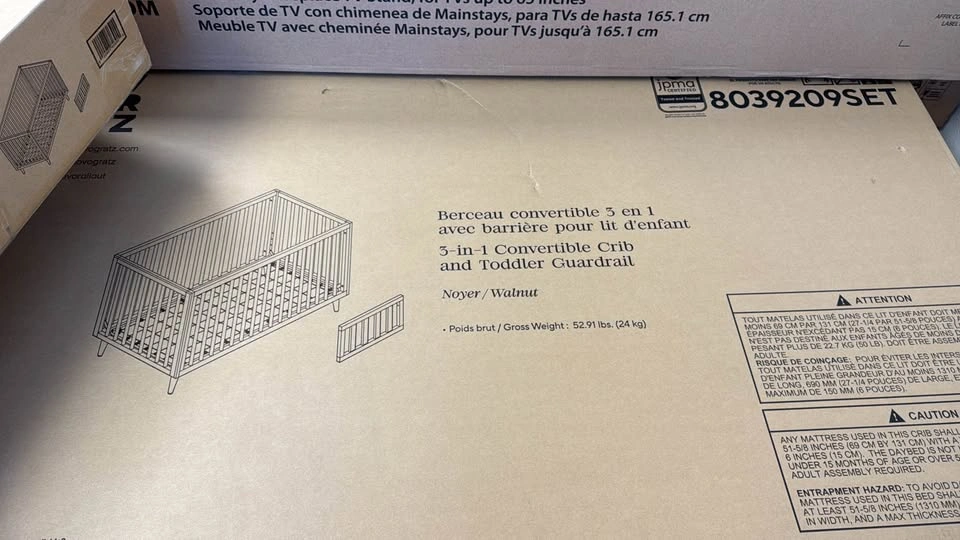 Safety 1st Memory Foam Mattress and 3-in-1 Convertible Crib