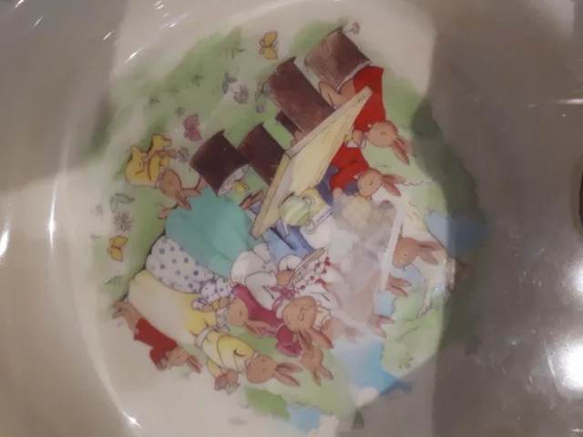 Bunnykins Feeding Bowl and Silver Plated spoon image indicator(2)