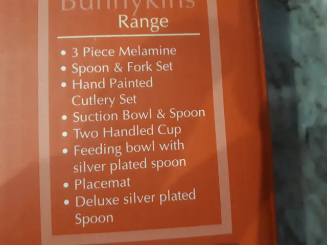 Bunnykins Feeding Bowl and Silver Plated spoon image indicator(5)