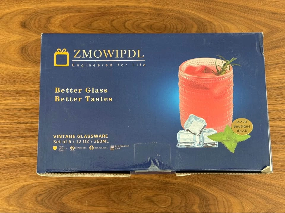Glass Cup Set of 6 - BRAND NEW UNOPENED - photo 2