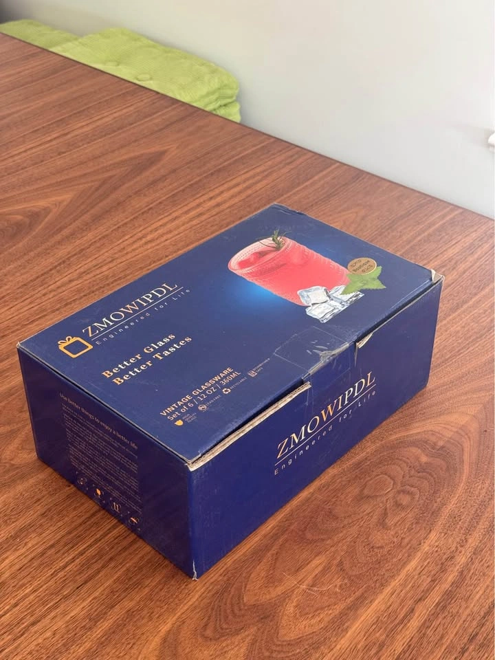 Glass Cup Set of 6 - BRAND NEW UNOPENED - photo 3