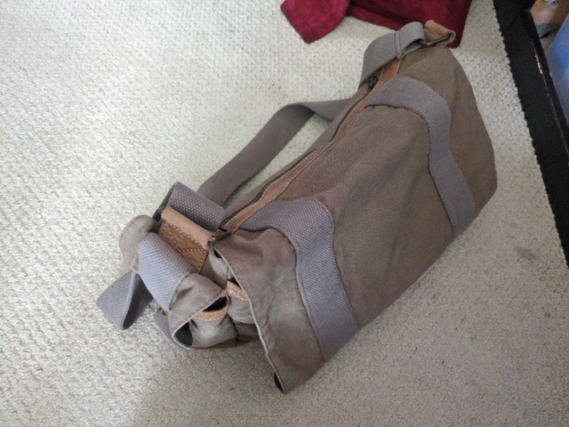 Fossil Canvas Khaki Messenger Bag - photo 4