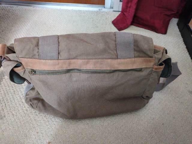 Fossil Canvas Khaki Messenger Bag - photo 5