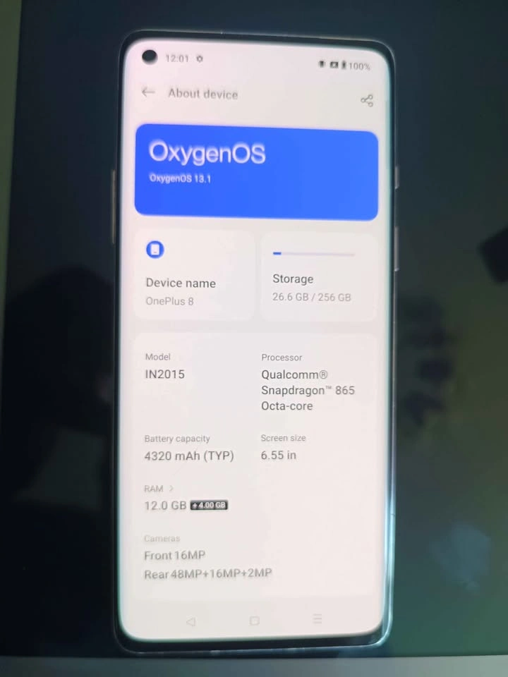 OnePlus 8 IN2015 Unlocked 12GB RAM 256GB Storage - photo 3