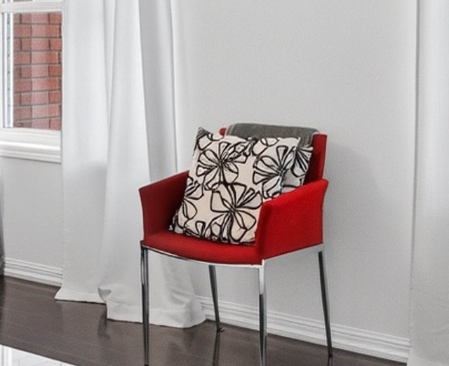Red Futon + Accent Chair