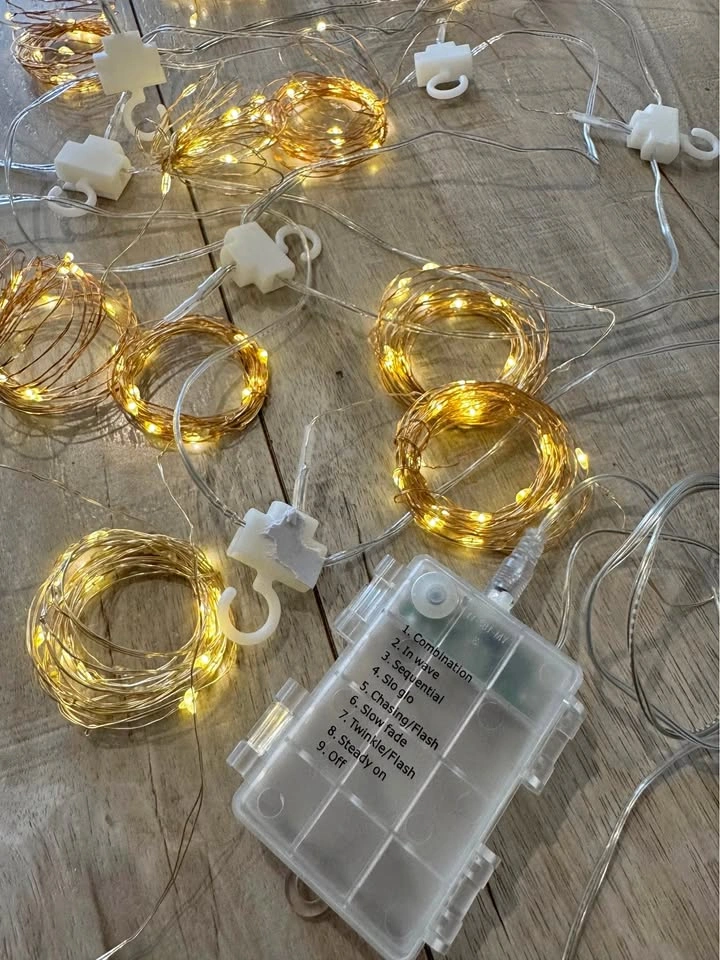 LED Curtain String Lights nine different modes, USB or AA batter