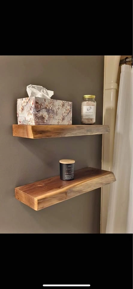 Solid Walnut Floating Shelves