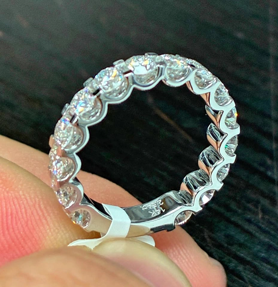 14k 2.54ct lab diamond eternity ring