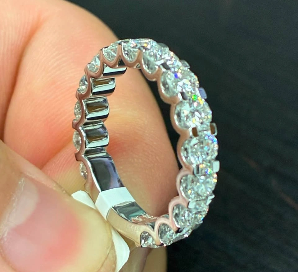 14k 2.54ct lab diamond eternity ring - photo 4