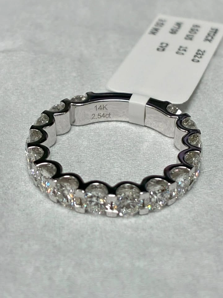 14k 2.54ct lab diamond eternity ring - photo 5