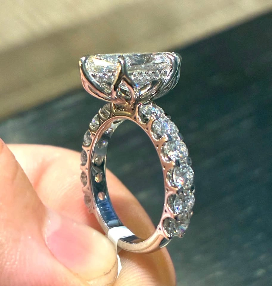 14k 5.64CT Total Lab Diamond Engagement Ring - photo 3