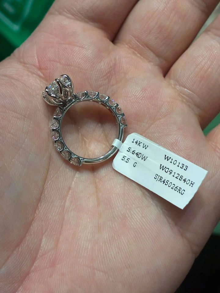 14k 5.64CT Total Lab Diamond Engagement Ring - photo 5