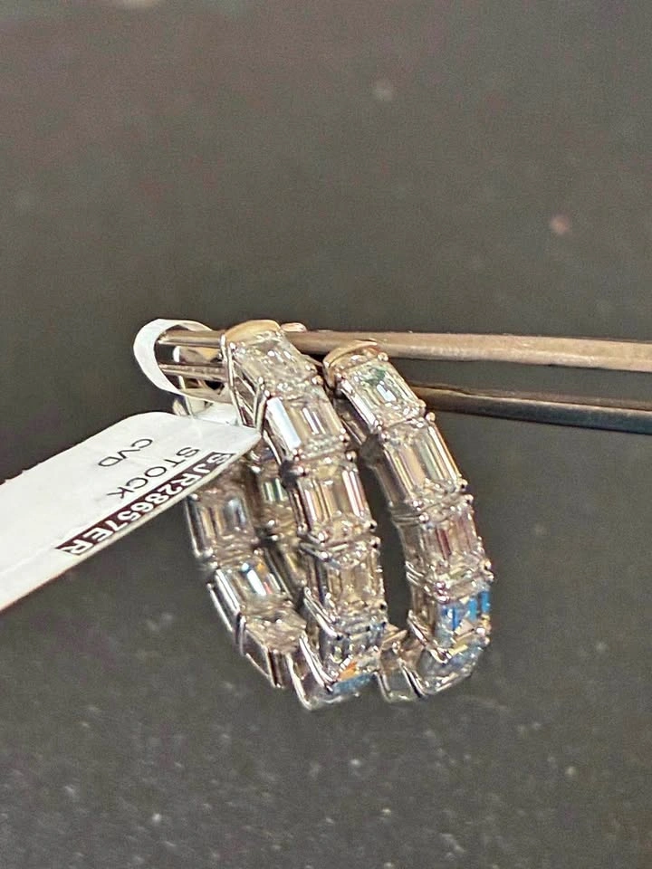 4.48ct DEF VVS-VS Lab Diamond Earrings 14k Gold