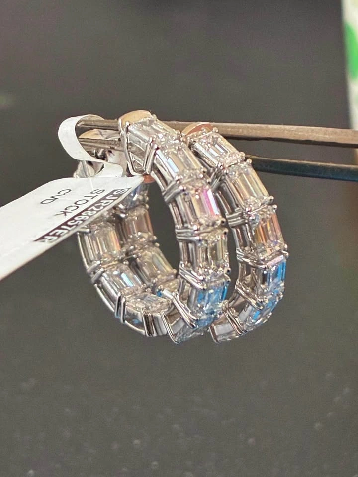 4.48ct DEF VVS-VS Lab Diamond Earrings 14k Gold - photo 2