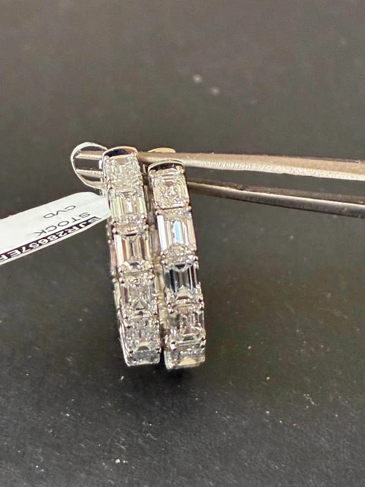 4.48ct DEF VVS-VS Lab Diamond Earrings 14k Gold - photo 3