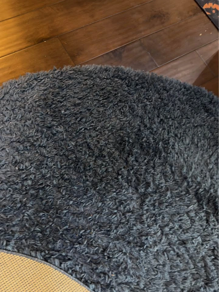Unique Loom Zermatt Shag Collection 5' Round Rug in Dark Blue - photo 2